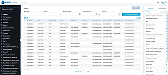 Реестро заявок на перевозку в транспортно-логистической платформе AMBER TMS