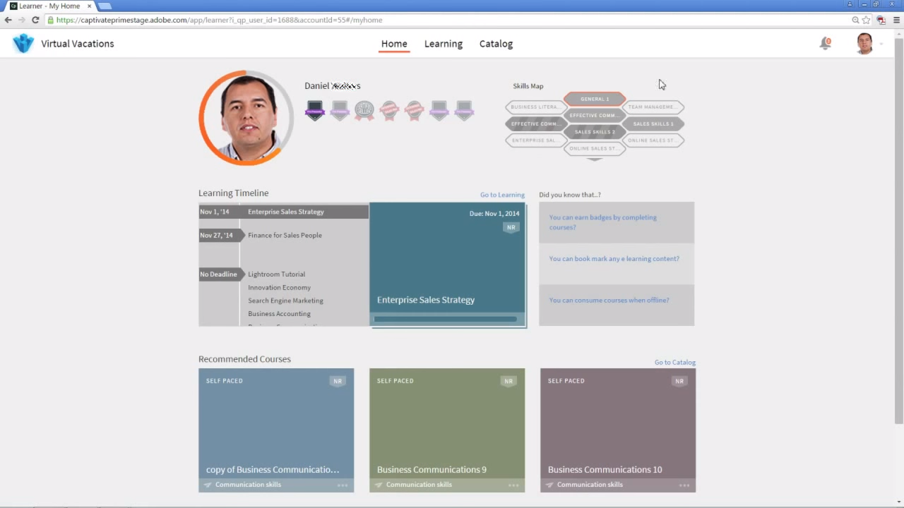 Профиль компетенций в LMS-системе Adobe Learning Manager