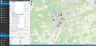 Мониторинг транспорта на карте в системе управления транспортом GLOBARS
