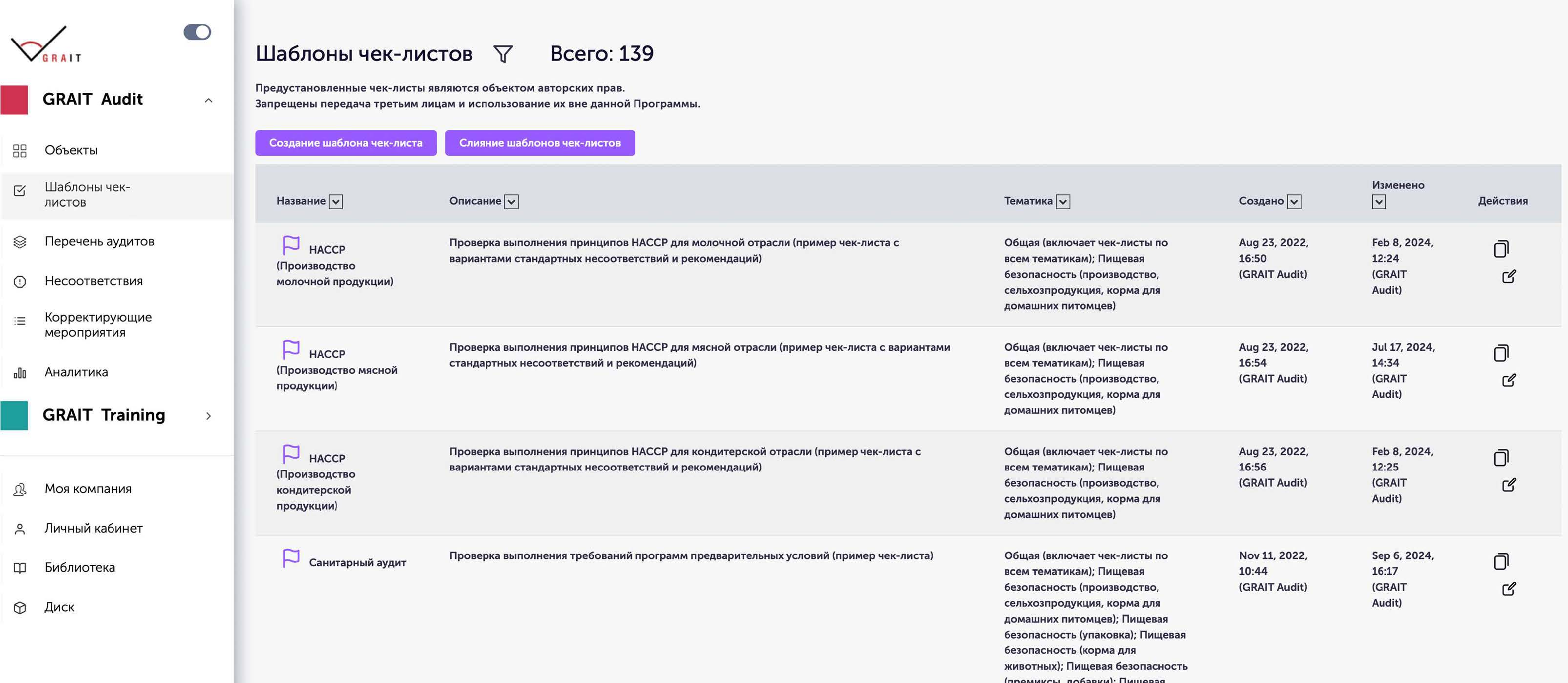 Облачный сервис для проведения аудитов и проверок GRAIT Audit от компании-разработчика Грэйт