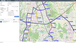 Визуализация трека перемещения объекта с подсчётом пробега на карте в модуле мониторинга Gelios