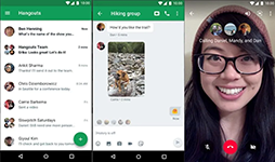 Видео-общение в коммуникационном приложении Google Hangouts