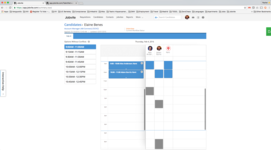 Работа с календарём собеседований и событий по подбору персонала в программном продукте Jobvite