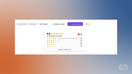 Анализ рейтинга компании (4.9/5 на 80 оценках) через виджет ReviewLab