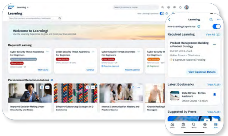 Управление развитием персонала с аналитикой в облачной LMS SAP SuccessFactors Learning от SAP SE