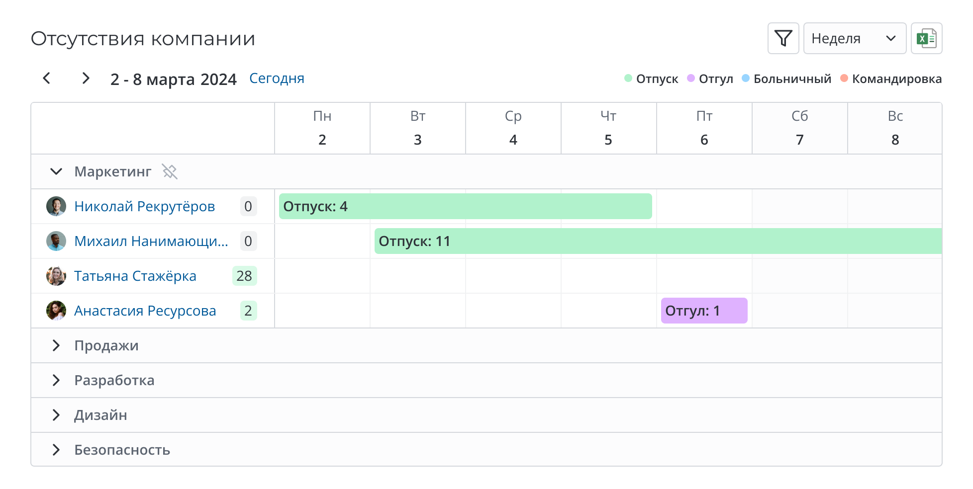 Управление отгулами и отсутствиями в HR-системе SimpleOne HRMS