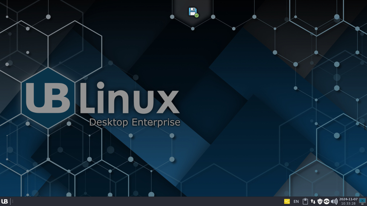 Рабочий стол операционной системы UBLinux