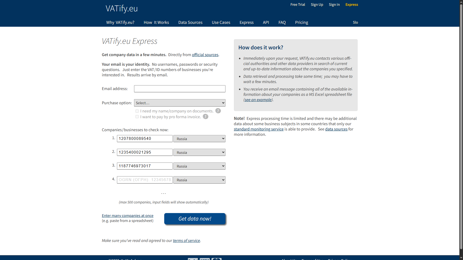 Мгновенная проверка VAT ID и данных контрагентов в сервисе мониторинга компаний и организаций VATify.eu